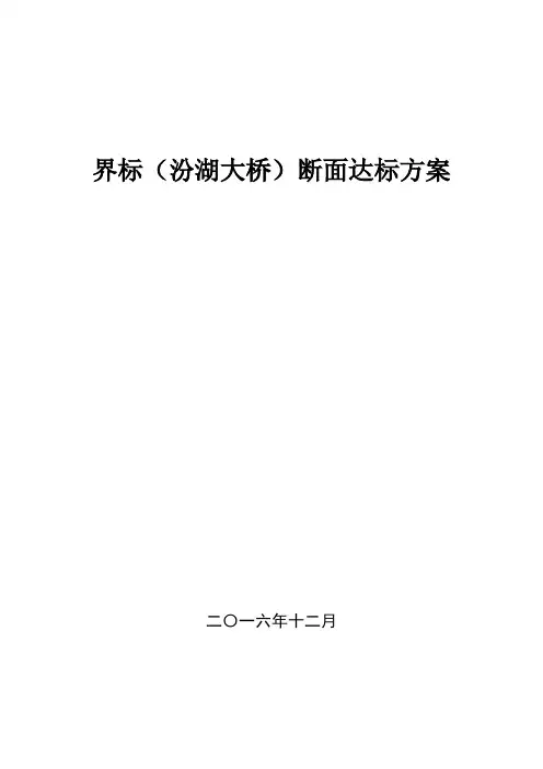 界标(汾湖大桥)断面达标方案