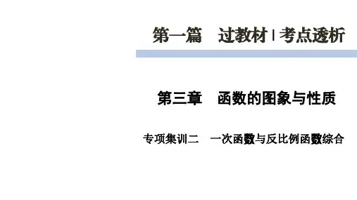 第1篇-专项集训2一次函数与反比例函数综合-2021年中考数学(北师大版)复习课件