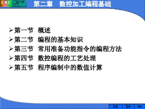 基本知识常用准备功能指令的编程方法数控编