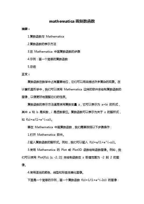 mathematica画复数函数