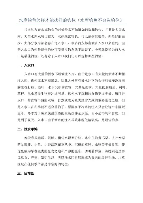 水库钓鱼怎样才能找好的钓位(水库钓鱼不会选钓位)