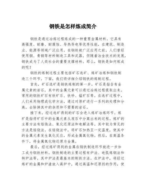 钢铁是怎样炼成简介