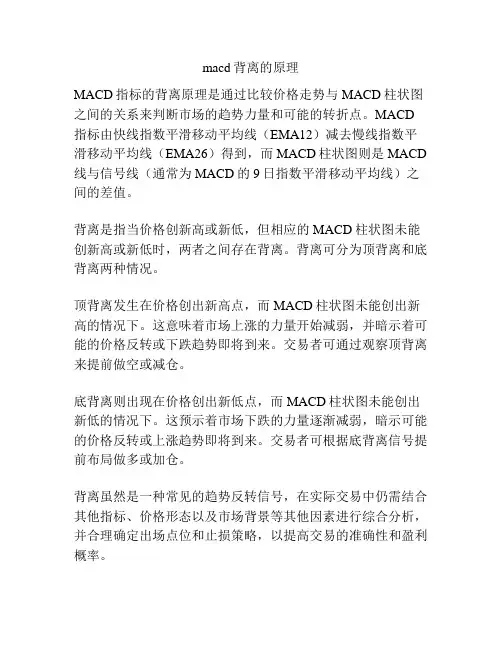 macd背离的原理