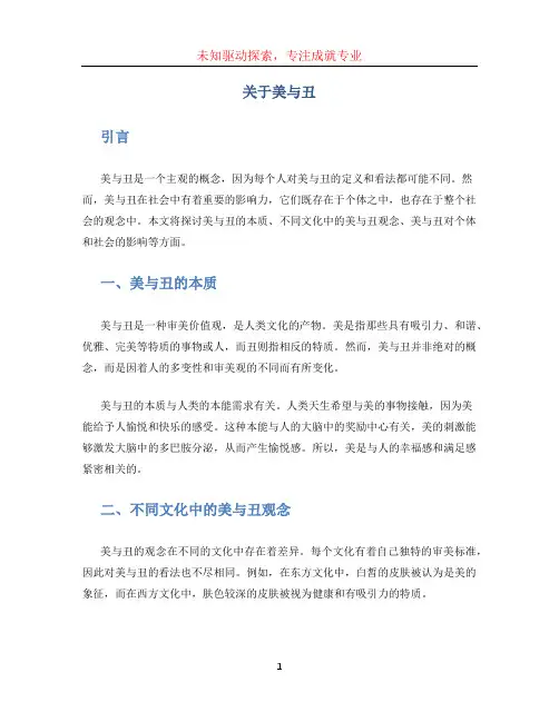 关于美与丑
