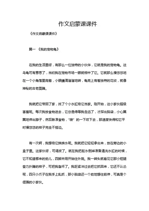 作文启蒙课课件