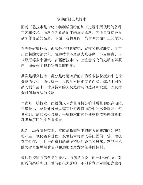 多种面粉工艺技术