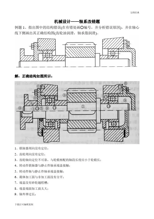 机械设计---轴系改错