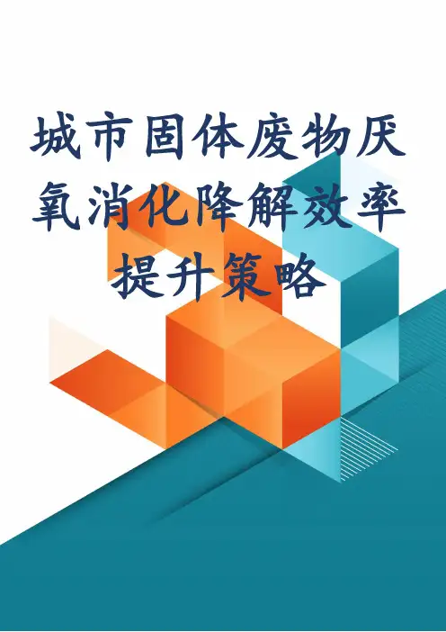 城市固体废物厌氧消化降解效率提升策略