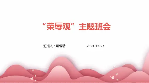 ”荣辱观“主题班会 (2)