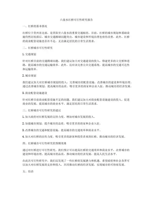 六盘水红桥可行性研究报告