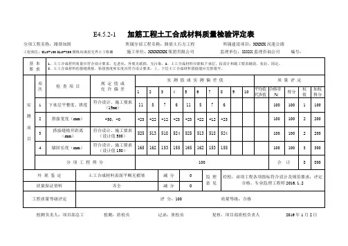 土工格栅评定表(填写示例)