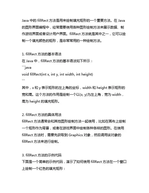 java fillrect方法