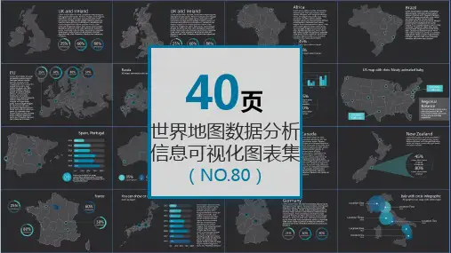 世界地图数据分析可视化PPT图表模版