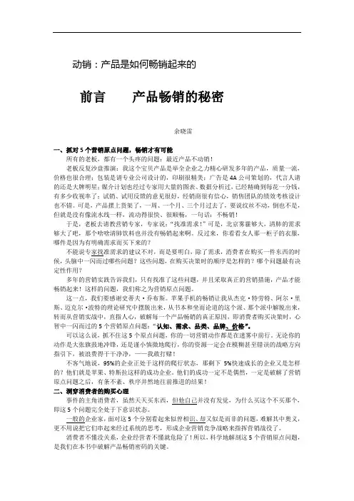 《动销：产品是如何畅销起来的》