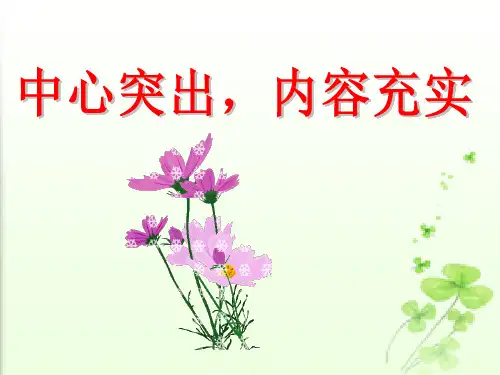 【作文指导】《中心突出,内容充实》课件(26张PPT)