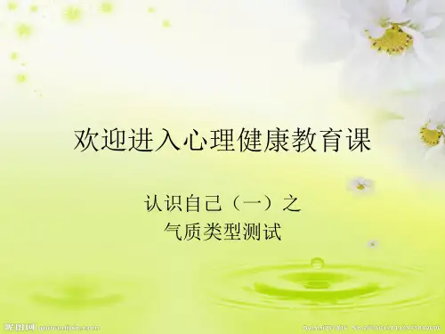 心理健康教育气质类型测试.PPT