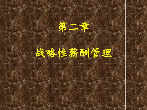 第二章战略性薪酬管理ppt课件