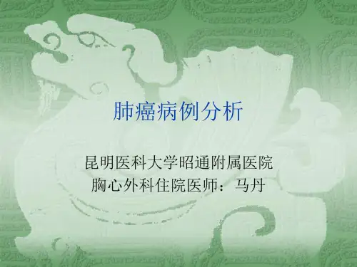 肺癌病例分析(1)
