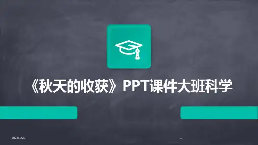 《秋天的收获》PPT课件大班科学(2024)