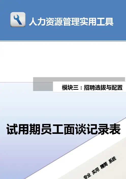 试用期面谈记录表