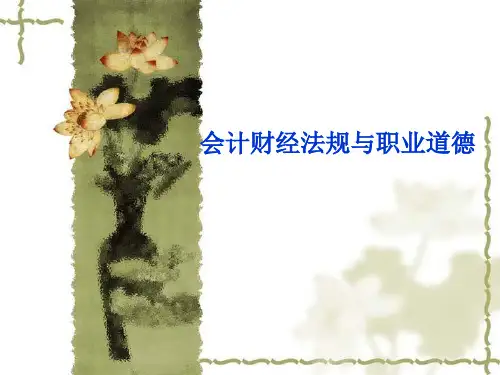 会计财经法规及职业道德课件
