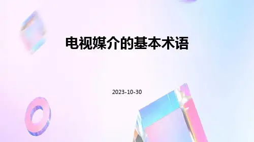 电视媒介的基本术语