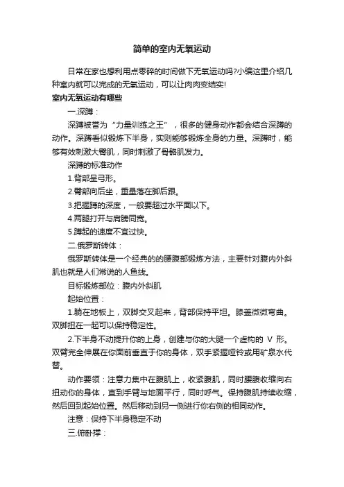 简单的室内无氧运动