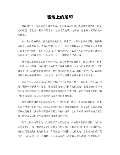 雪地上的足印