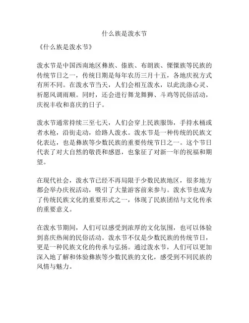 什么族是泼水节