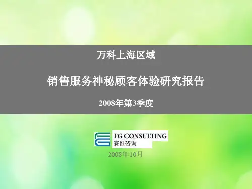 销售服务神秘顾客体验研究报告(ppt 47页)