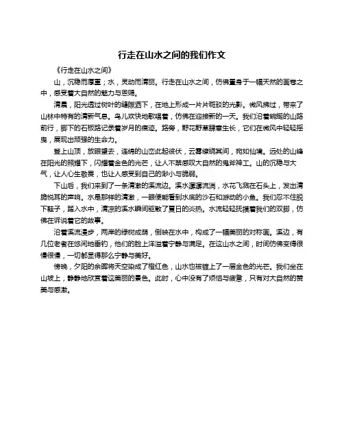 行走在山水之间的我们作文