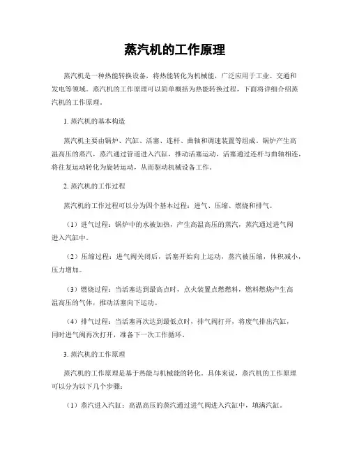 蒸汽机的工作原理