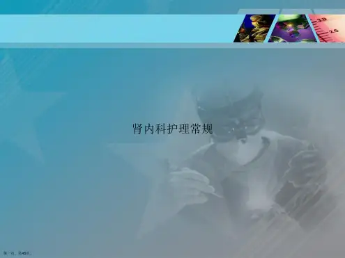 肾内科护理常规讲课文档