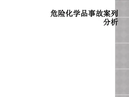 危险化学品事故案列分析