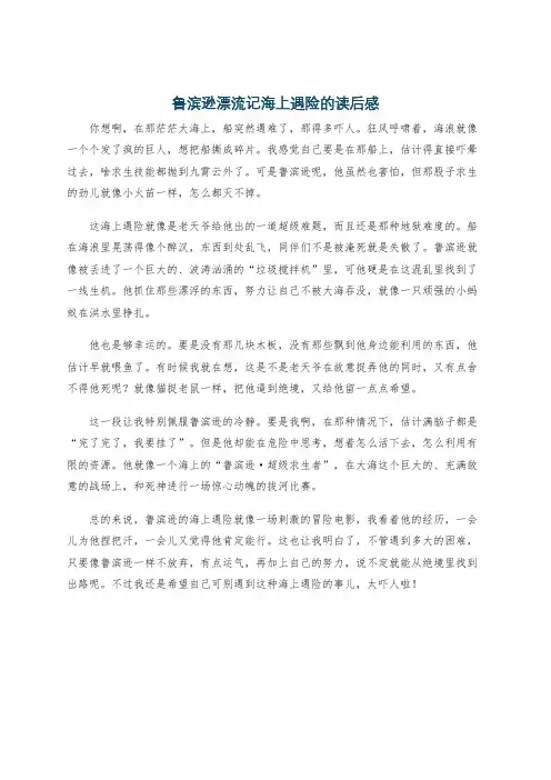 鲁滨逊漂流记海上遇险的读后感