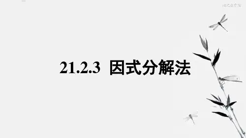 因式分解法-ppt课件