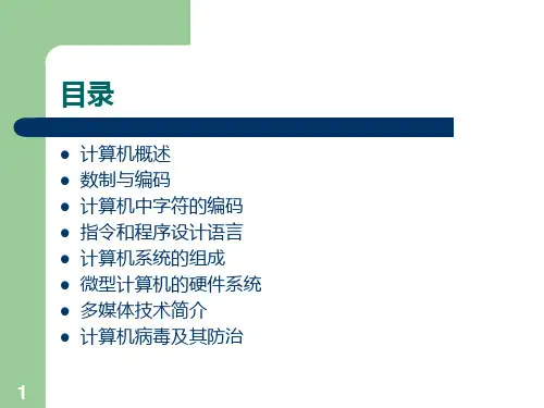 计算机应用基础课程PPT课件