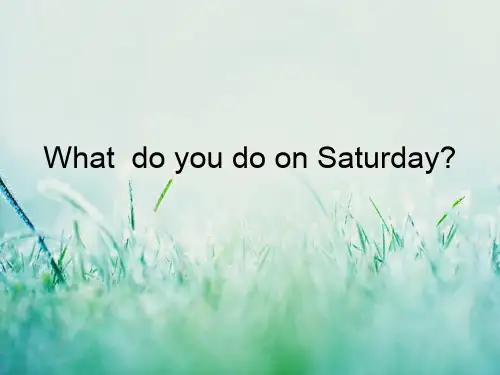 【陕旅版】英语四下：Unit 4 What do you do on Saturday课件(1)