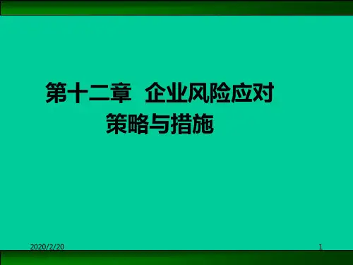 内部控制与风险管理----第十二章--企业风险应对策略与措施PPT课件