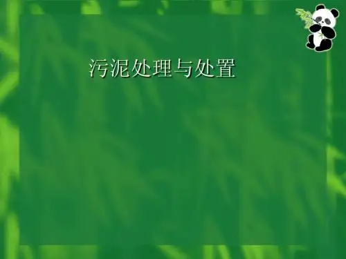 污泥处理与处置