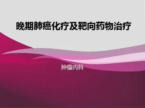 晚期肺癌常用化疗方案介绍ppt课件