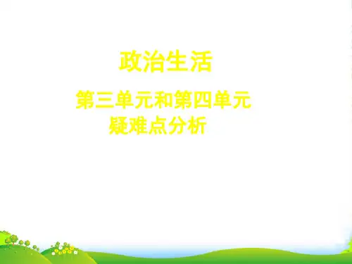 高中政治 政治生活 第三单元和第四单元 疑难点分析课件 新人教