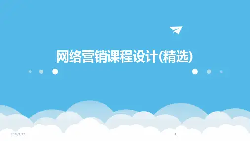 2024版网络营销课程设计(精选)