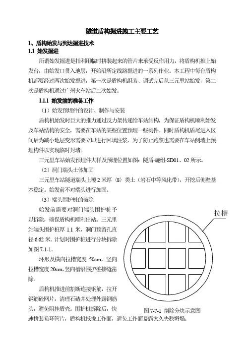 隧道盾构掘进施工主要工艺