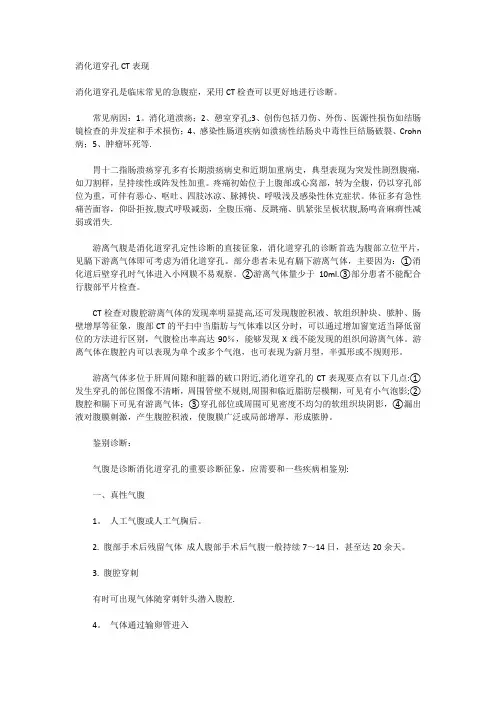 消化道穿孔CT表现