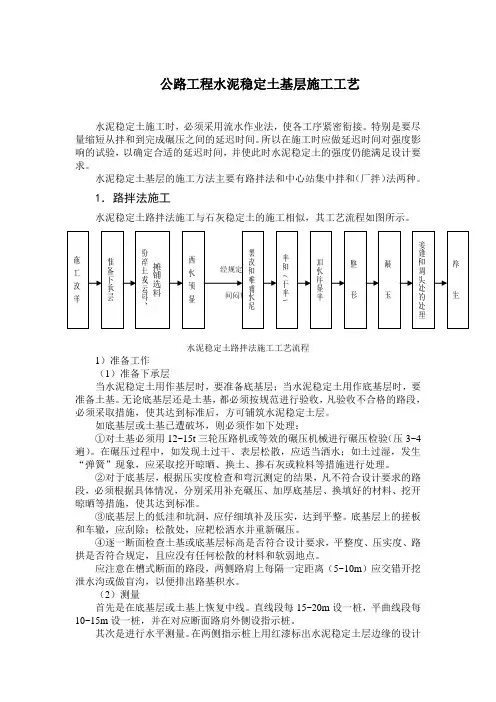 公路工程水泥稳定土基层施工工艺