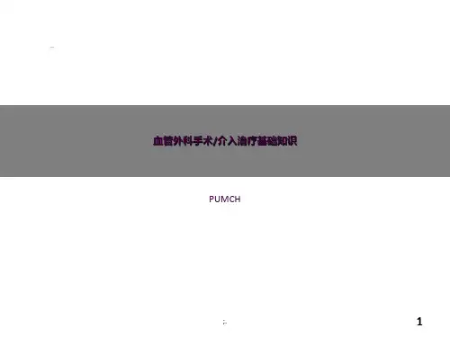 血管外科手术介入治疗基础知识ppt课件