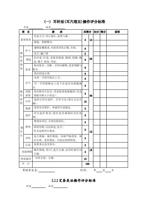 八项中医护理技术操作