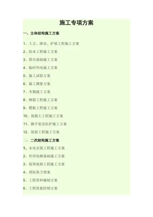 施工专项方案