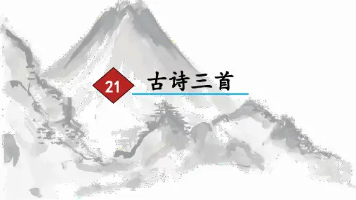 新统编人教版小学四年级下语文21古诗三首优质精品公开课教学课件